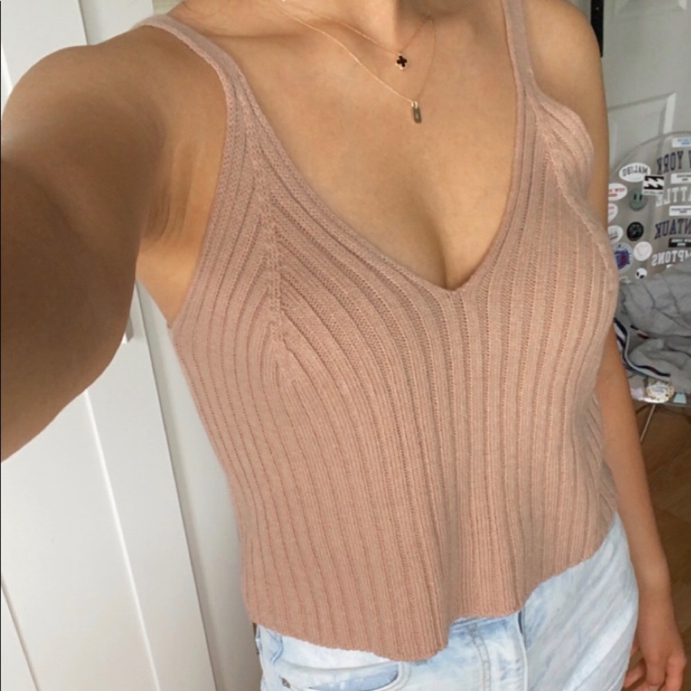 mauve knit top